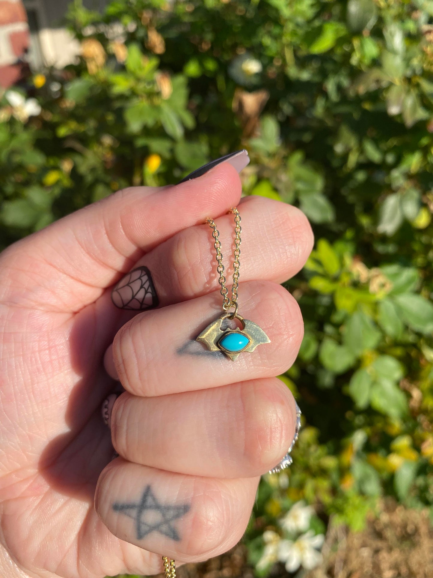 Crystal + Brass Halloween Pendants