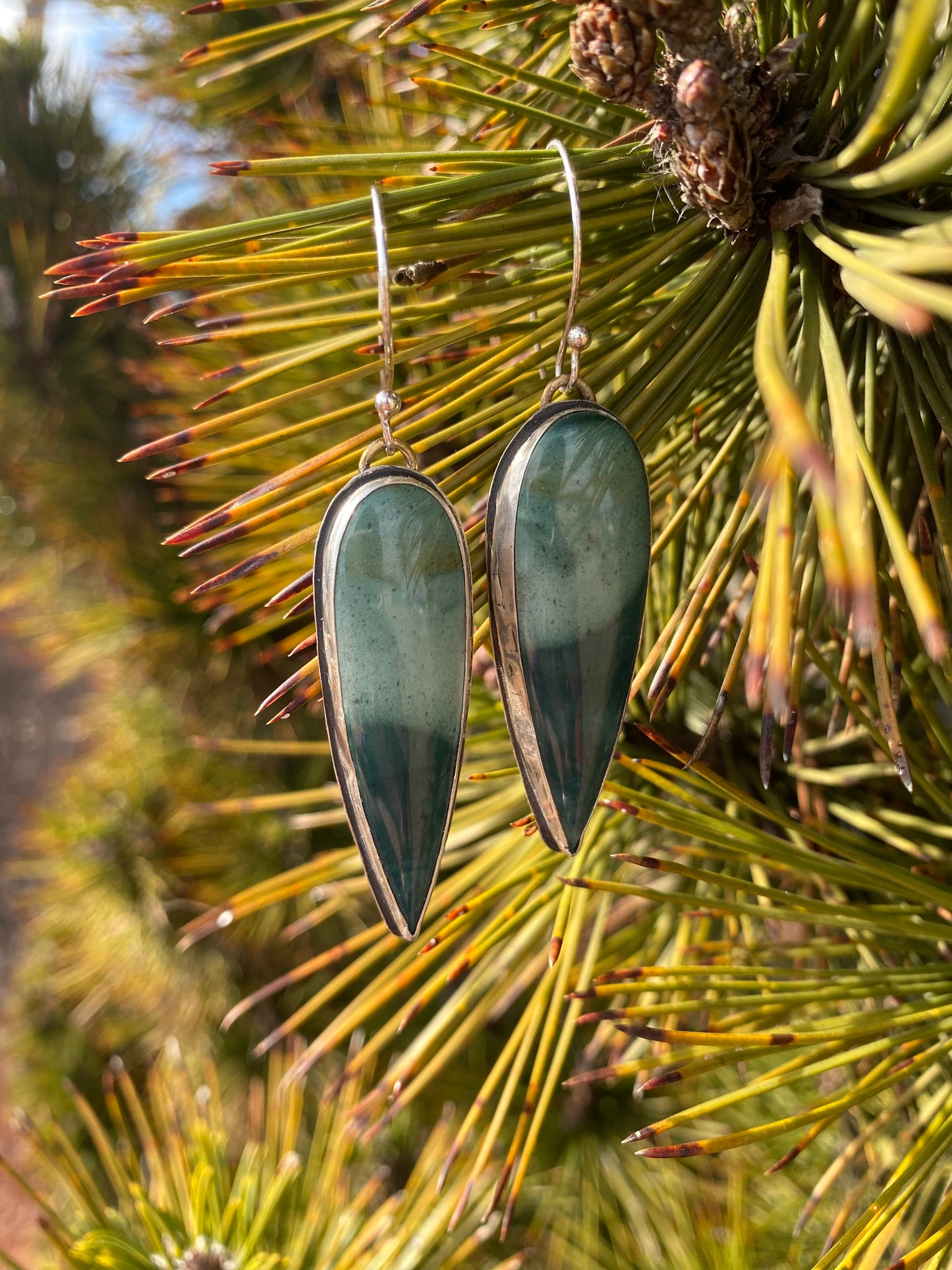 Claws Out Polychrome Jasper + Sterling Silver Earrings