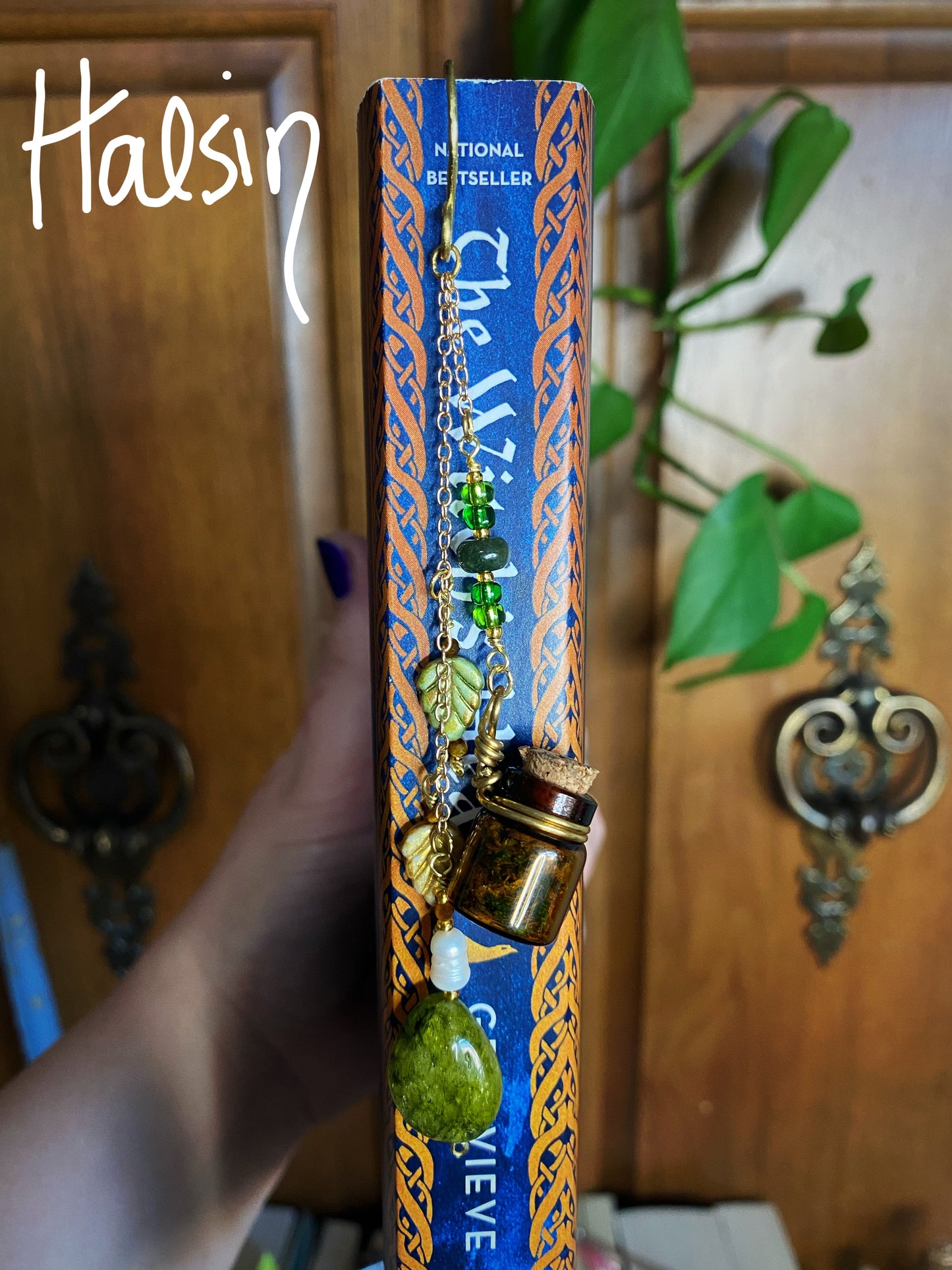 book with beaded bookmark