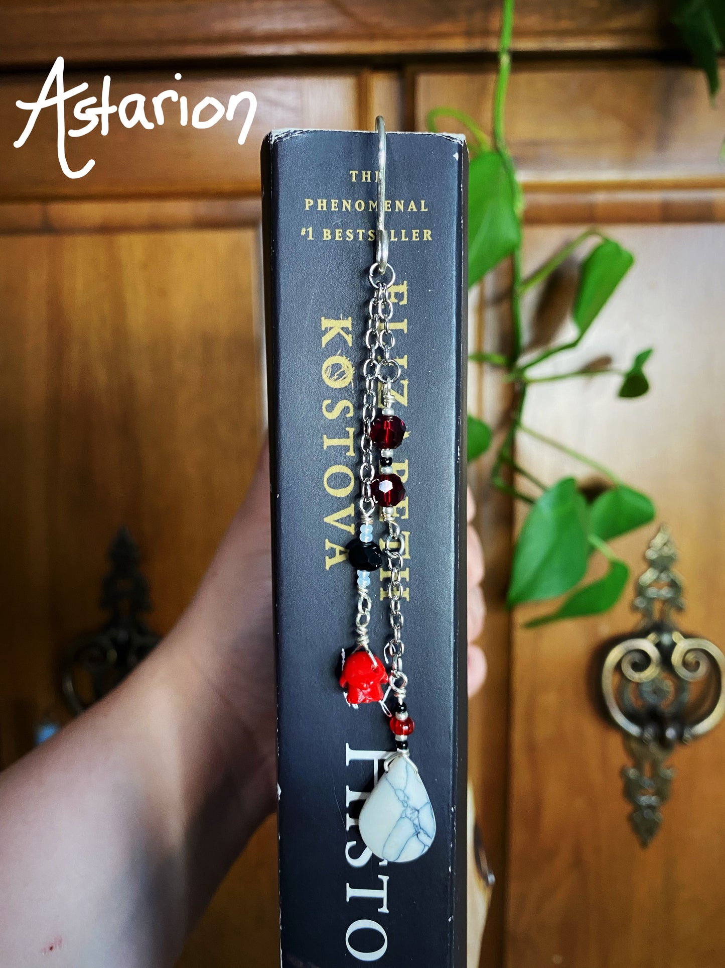 book with beaded bookmark