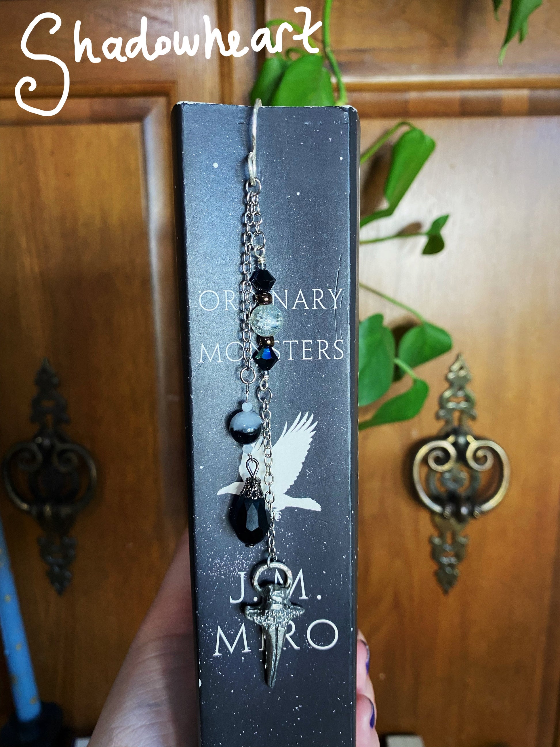 book with beaded bookmark