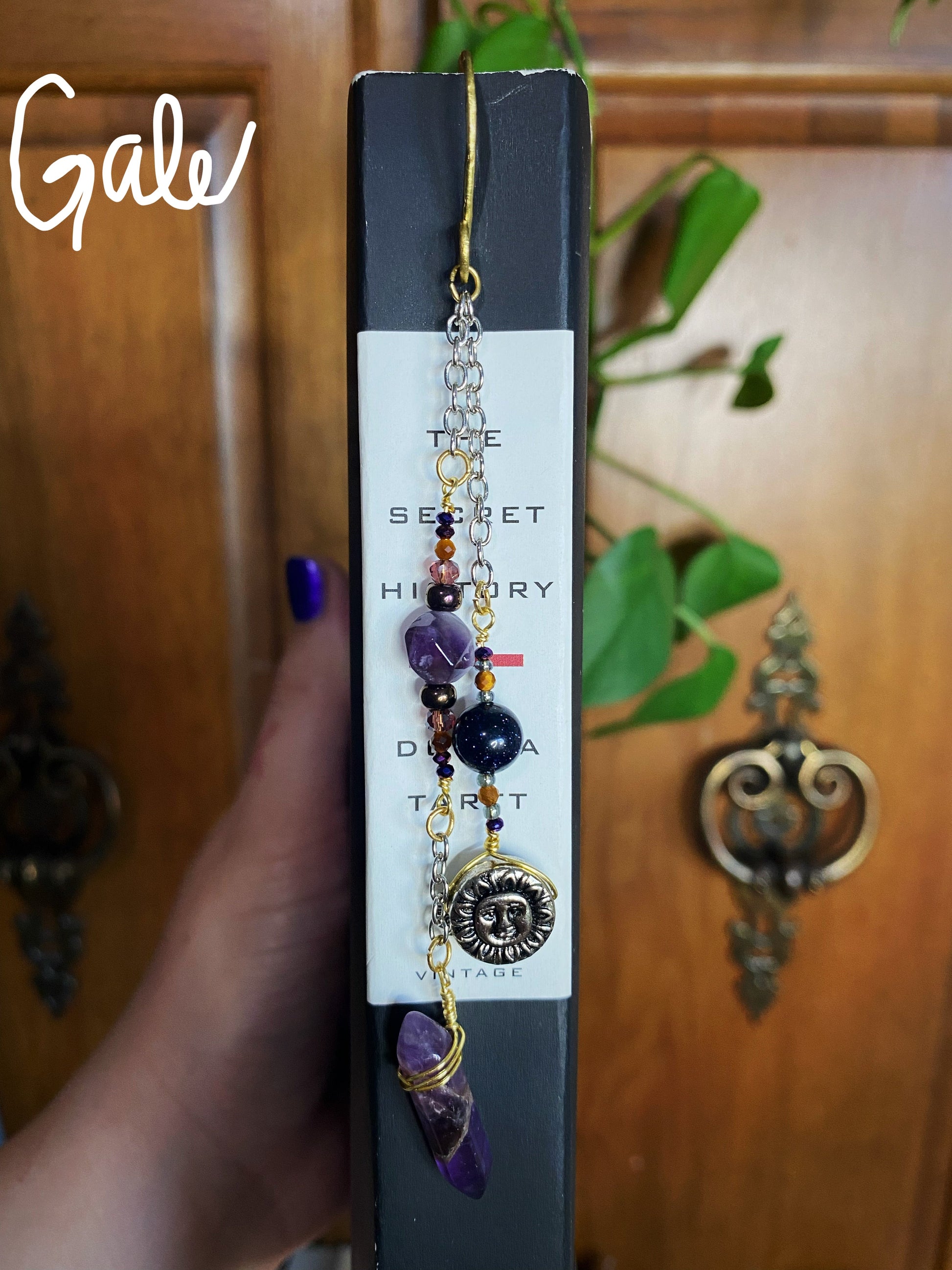 book with beaded bookmark