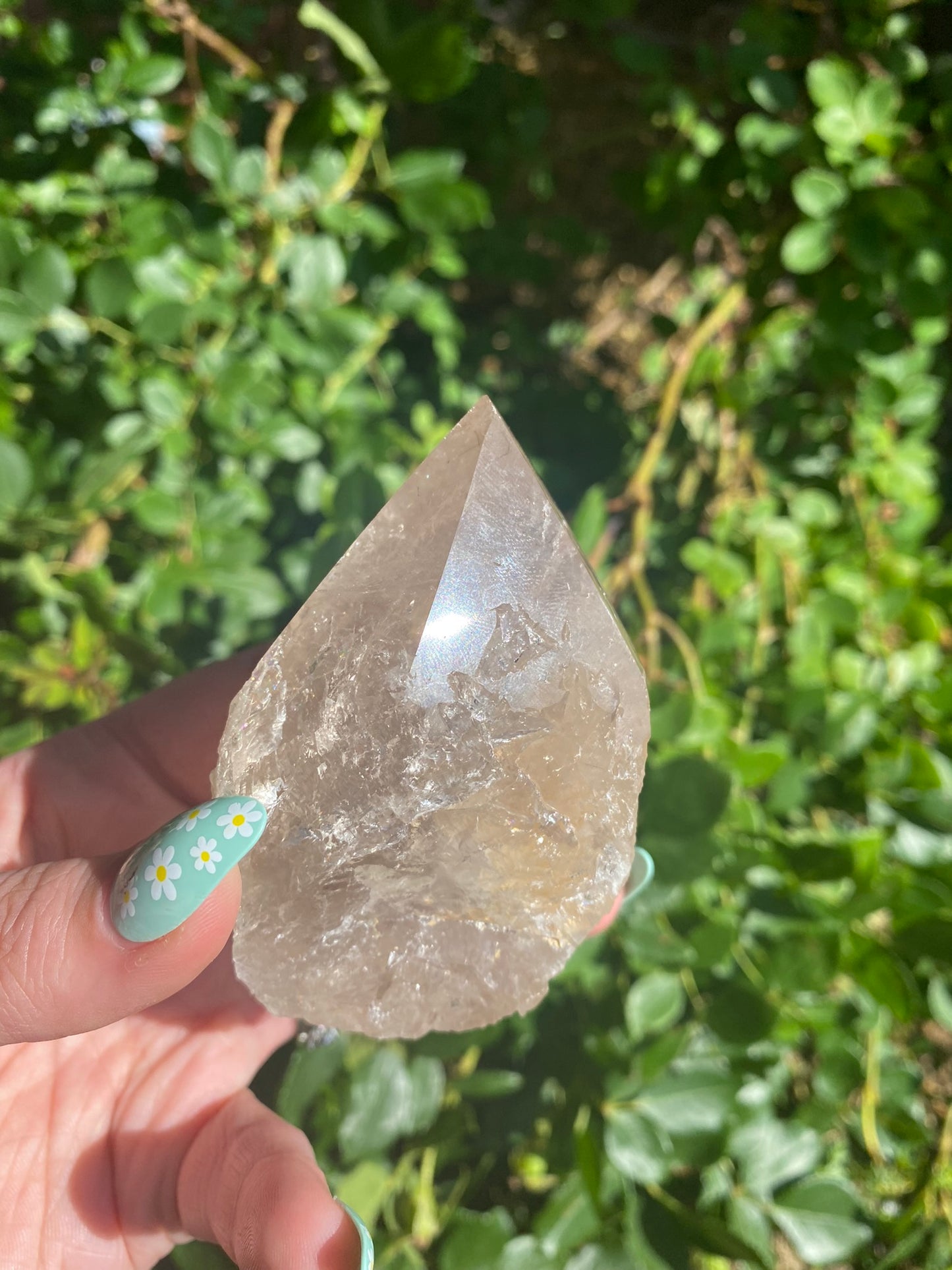 Half-Polished Smoky Quartz Point