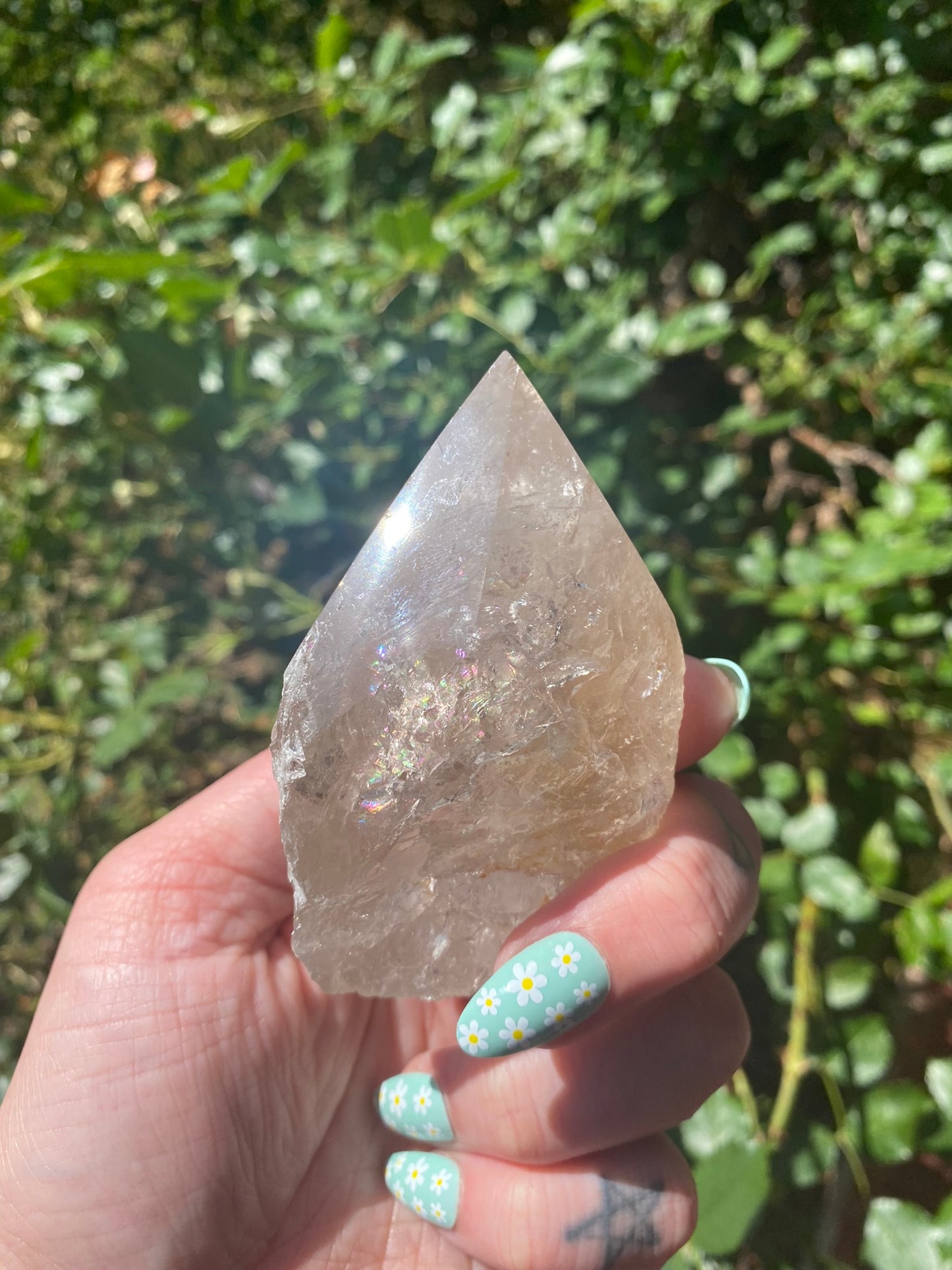 Half-Polished Smoky Quartz Point