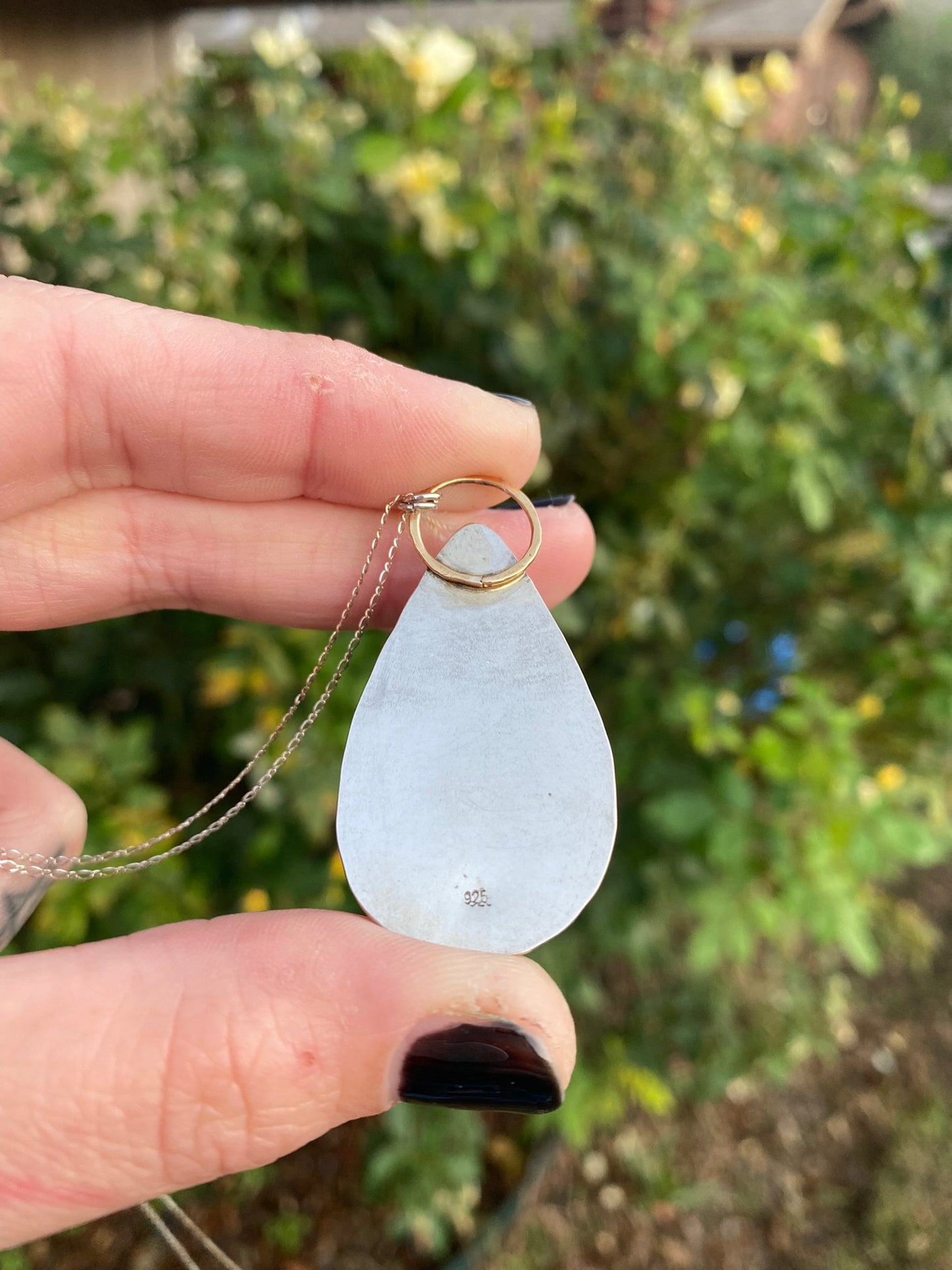 Serenity Prehnite + Sterling Silver Pendant