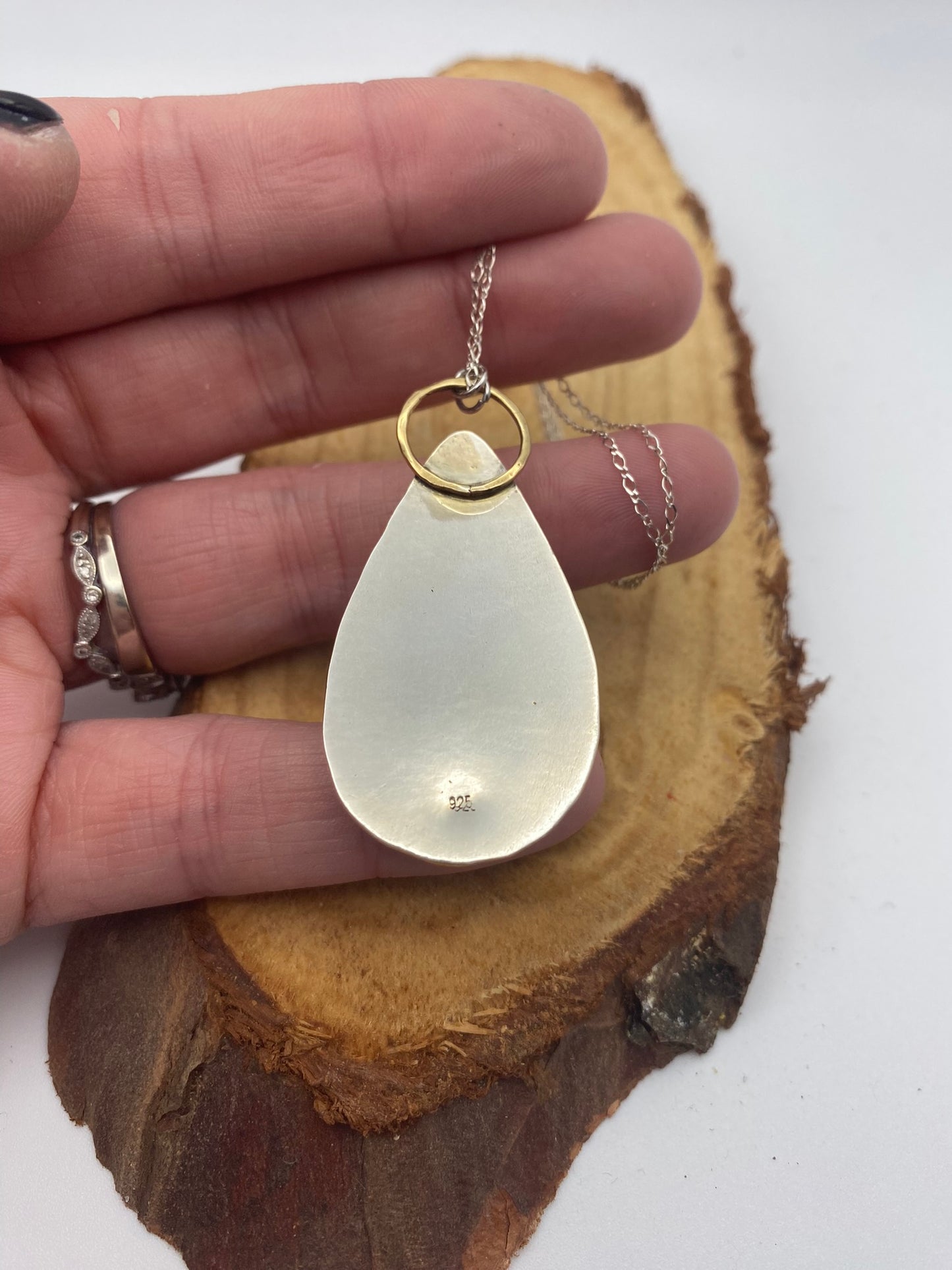 Serenity Prehnite + Sterling Silver Pendant