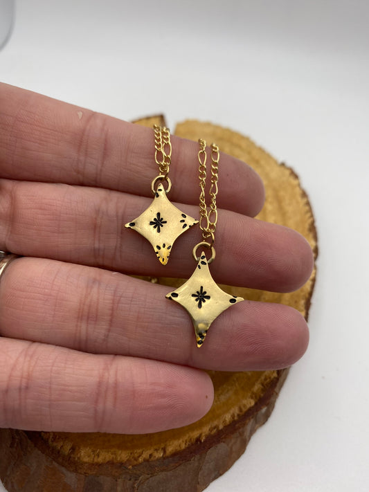 Whimsigoth Star Brass Pendant