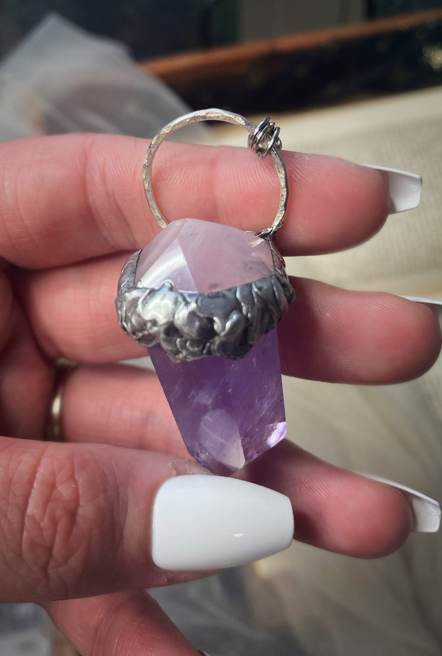 Pastel Dreams Amethyst and Rose Quartz Pendant