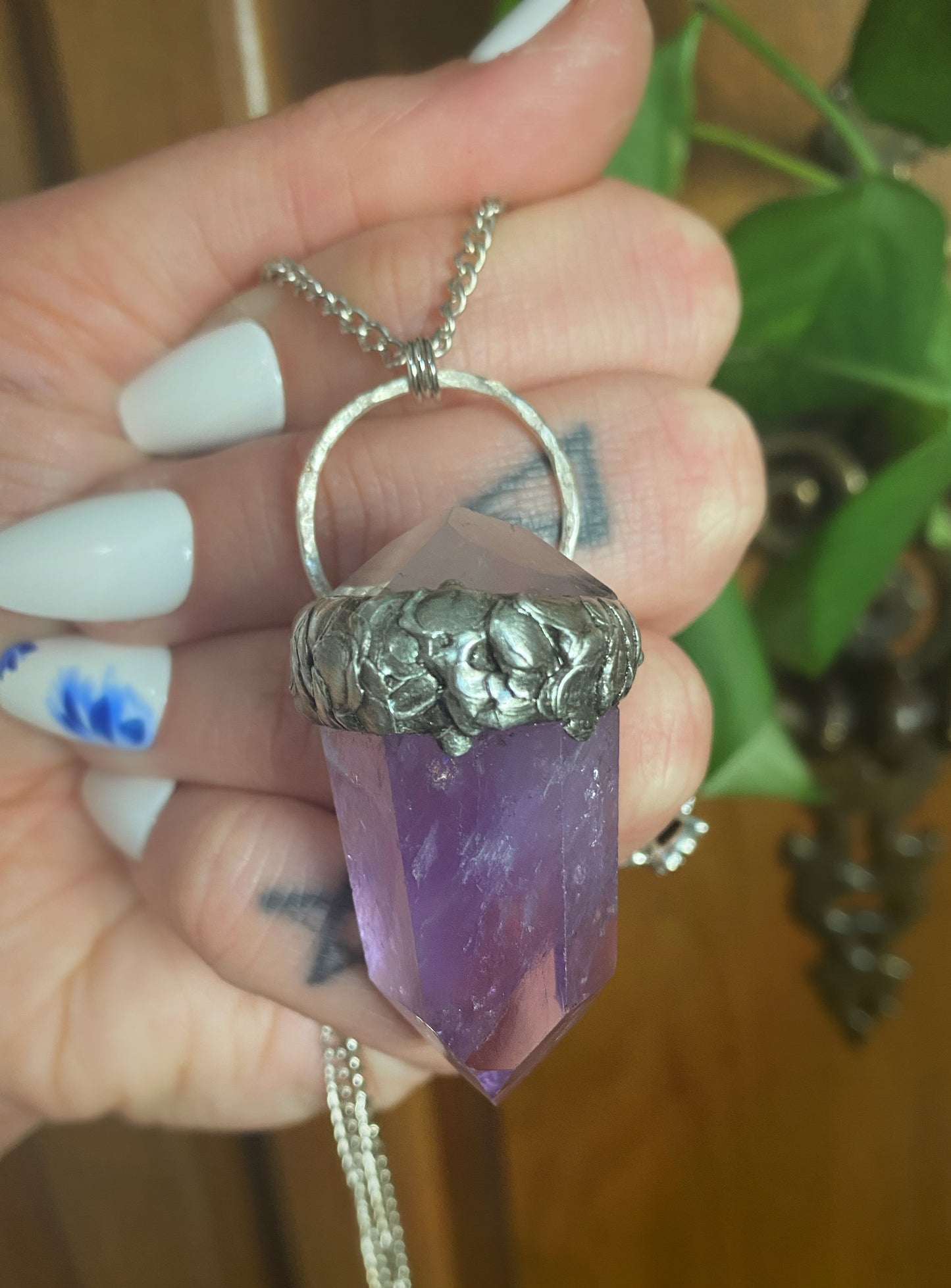 Pastel Dreams Amethyst and Rose Quartz Pendant