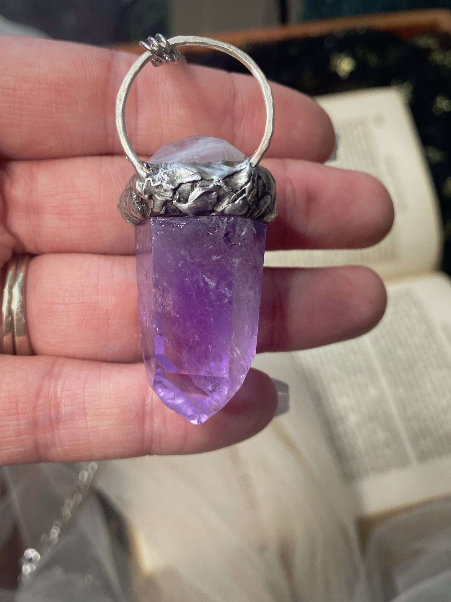 Pastel Dreams Amethyst and Rose Quartz Pendant