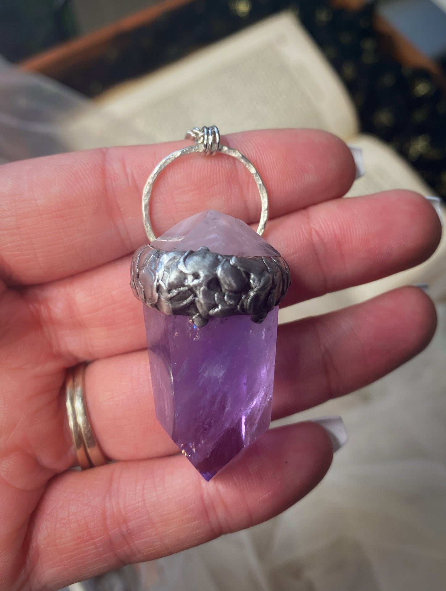 Pastel Dreams Amethyst and Rose Quartz Pendant